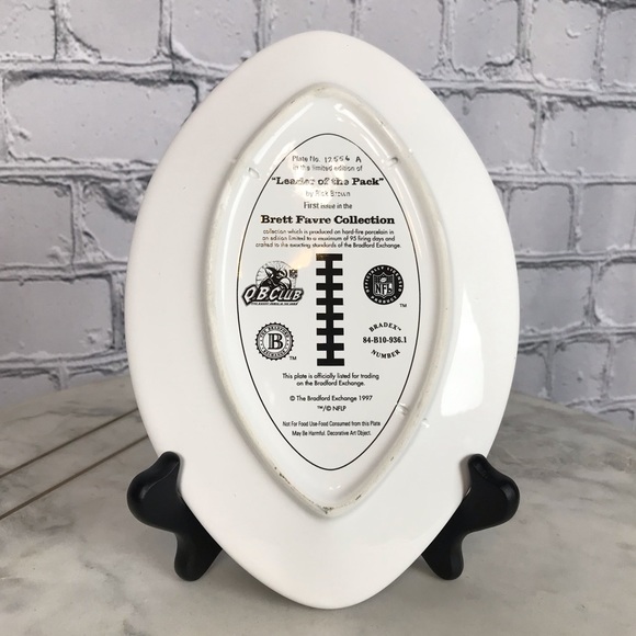 Brett Favre NFL Green Bay Packers “Leader of The Pack” Vintage Plate Collection - Picture 4 of 13